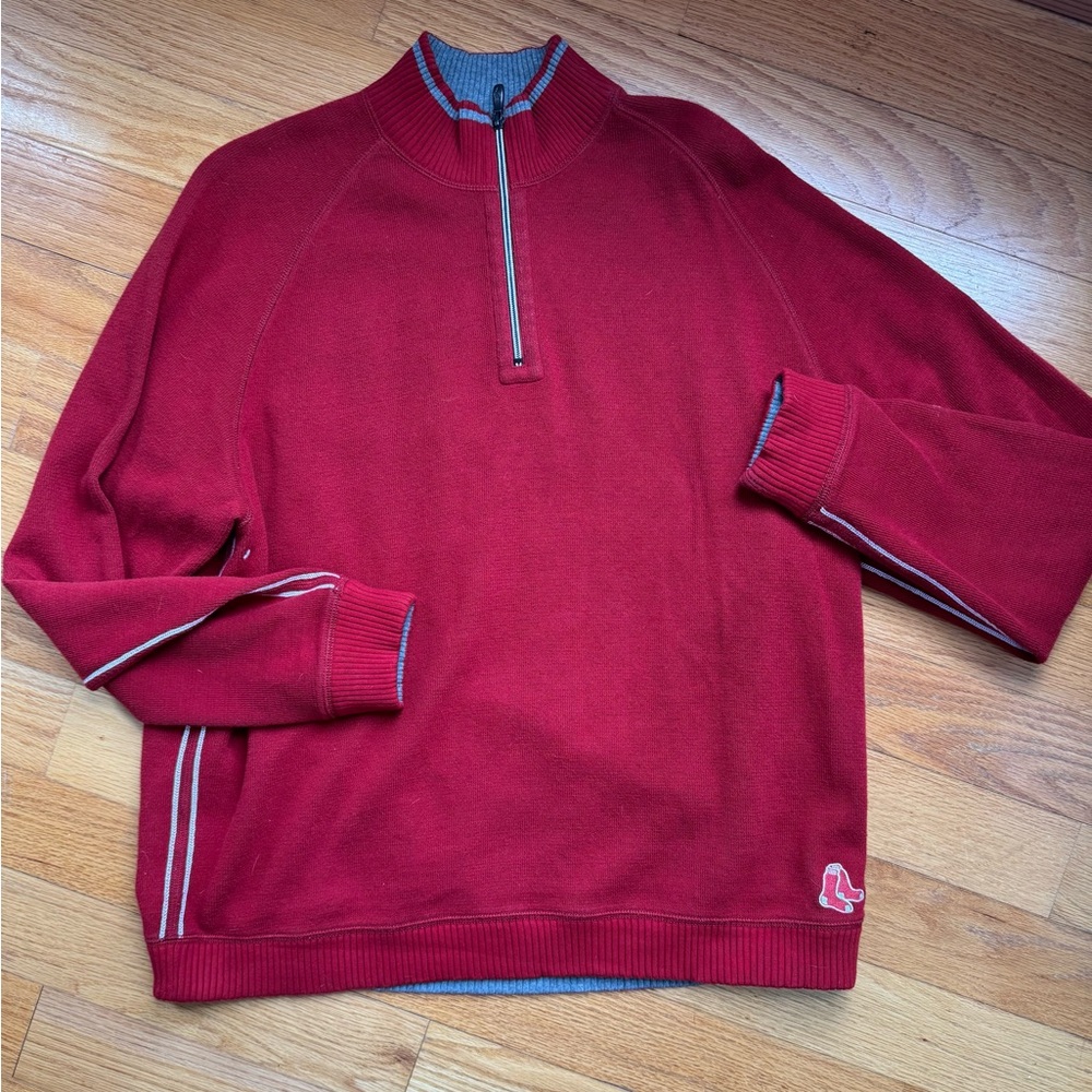 Vintage Red Sox Tommy Bahama sweater zip up - Picture 2 of 2